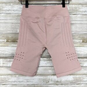 GYMSHARK Light Pink Glow Seamless High Waisted Womens Cycling Shorts Size Medium